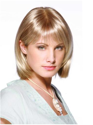 Shoulder Length Bob Wigs Blonde Bobs New Synthetic Lace Wigs