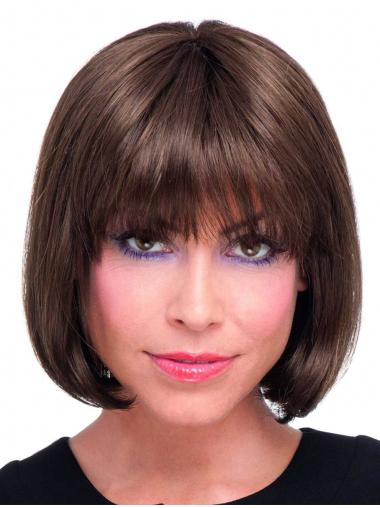 Straight Bob Wig Bobs Straight Chin Length Perfect Full Lace Synthetic Wigs