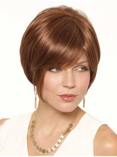 Short Bob Wigs Hairstyles Straight Auburn Short Synthetic Lace Front Wigs
