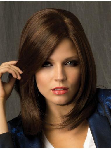 Wigs Medium Length Layered Brown Straight Shoulder Length Gorgeous Hair For Sale Lace Wigs