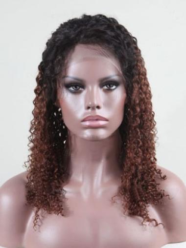 Medium Length Wigs Blonde Human Hair Wigs Full Lace Modern Human Hair African American Curly Wigs