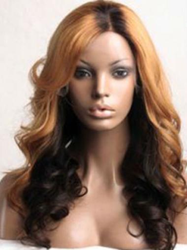 Long Red Wig Human Hair Convenient 24 Inches Remy Human Hair Long Wavy Wigs For Black Women