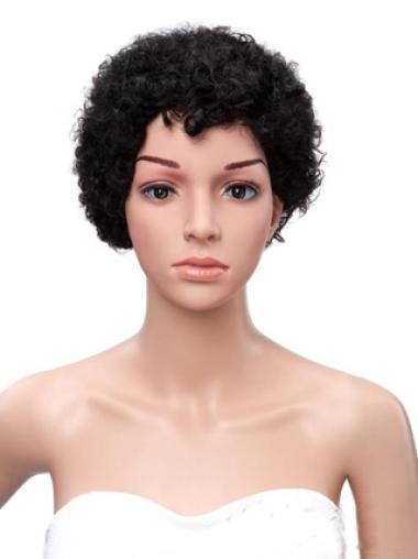 Short Wigs Human Hair Remy Human Hair 8 Inches Lace Front Natural African American Wigs