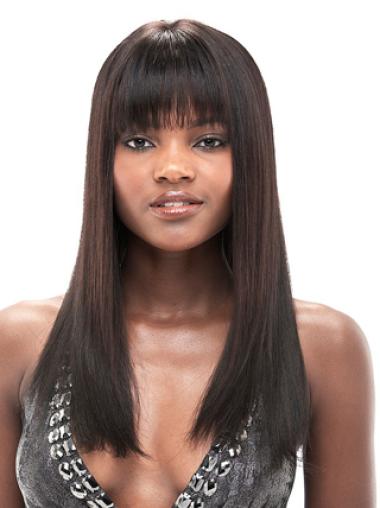 Long Curly Synthetic Wigs Yaki Black With Bangs Yaki Long And Synthetic Wigs