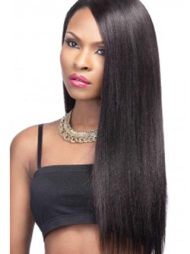 Long Synthetic Wigs Yaki Black Without Bangs Synthetic Long Wigs