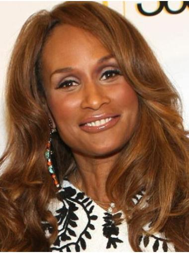 Long Hair Lace Wigs Long Trendy Wavy Full Lace 20" Synthetic Beverly Johnson Wigs