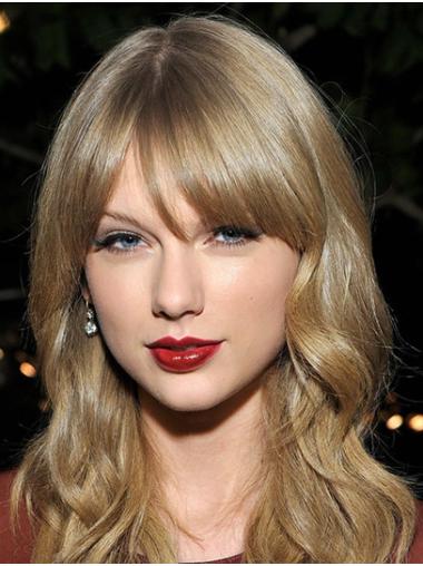 Synthetic With Bangs Wigs Synthetic Capless With Bangs Long 18" Blonde Incredible Taylor Swift Wigs