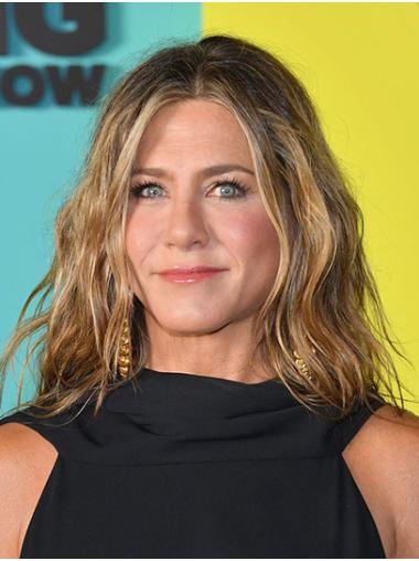 Long Wavy Wigs Synthetic Lace Front Without Bangs Long 16" Blonde Woman Jennifer Aniston Wigs