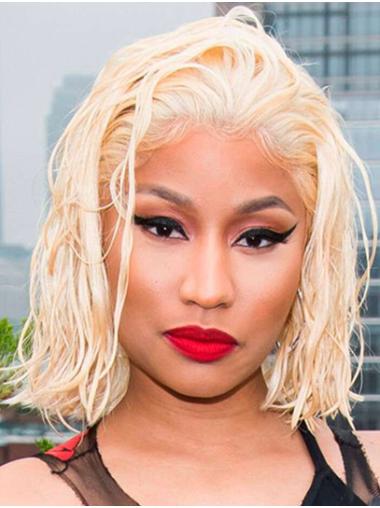 Lace Synthetic Wig Synthetic Lace Front Without Bangs Chin Length 12" Blonde Top Nicki Minaj Wigs