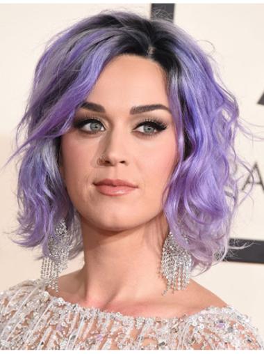 Silver Bob Wig Synthetic Full Lace Bobs Chin Length 12" Purple Convenient Katy Perry Wigs