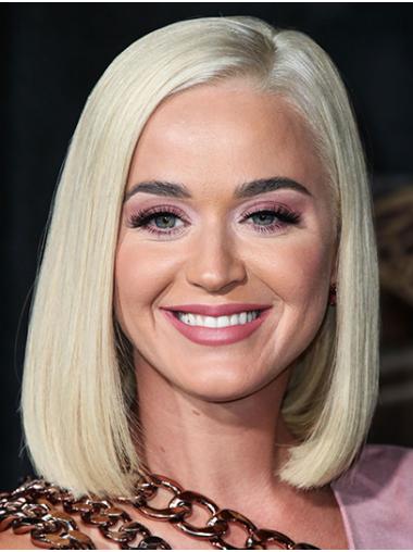 Bob Wigs Shoulder Length Synthetic Lace Front Bobs Shoulder Length 14" Platinum Blonde Incredible Katy Perry Wigs