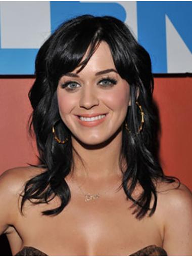 Long Wigs Human Hair Remy Human Hair Lace Front Without Bangs Long 16" Black Online Katy Perry Wigs