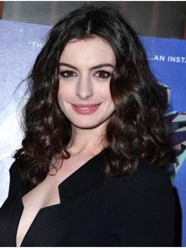 Long Curly Synthetic Wigs Incredible Curly 18" Lace Front Brown Synthetic Anne Hathaway Wigs