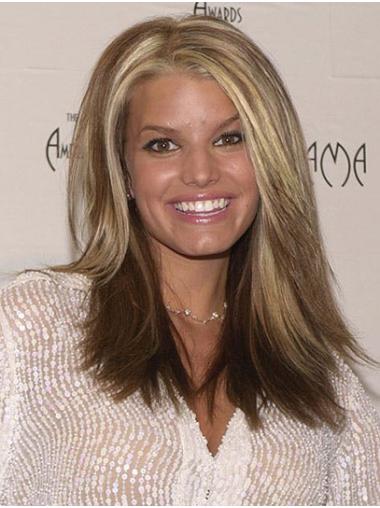 Long Straight Hair Wigs New Straight 16" Lace Front Ombre/2 Tone Synthetic Jessica Simpson Wigs