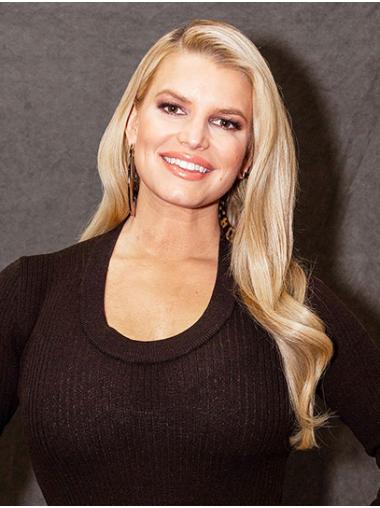 Long Wavy Wig Durable Wavy 22" Lace Front Blonde Synthetic Jessica Simpson Wigs