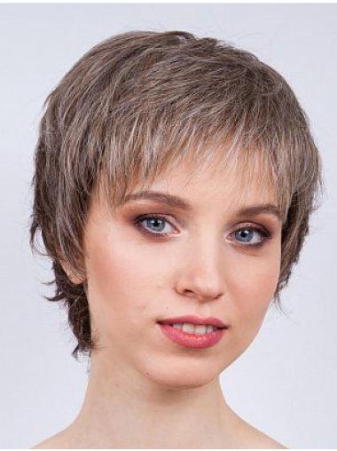 Synthetic Wigs Straight Synthetic Boycuts Monofilament Short Wigs For Ladies