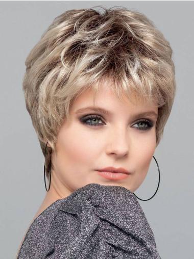 Short Wet And Wavy Wigs Wavy Synthetic Boycuts Monofilament Best Short Wigs