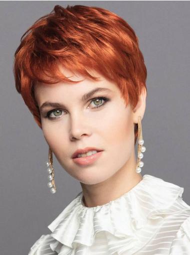 Synthetic Hair Wigs Straight Synthetic Boycuts Monofilament Lady Wigs Short