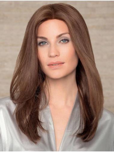 Long Human Hair Wigs Straight 100% Hand-Tied Brown Remy Human Hair Amazing Long Wigs