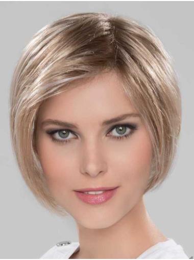 Very Short Bob Wigs Synthetic 8" Straight Blonde Sweet Bob Hairstyle