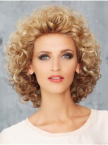 Curly Synthetic Wigs Curly Blonde Synthetic Without Bangs Ideal Lace Front Wigs