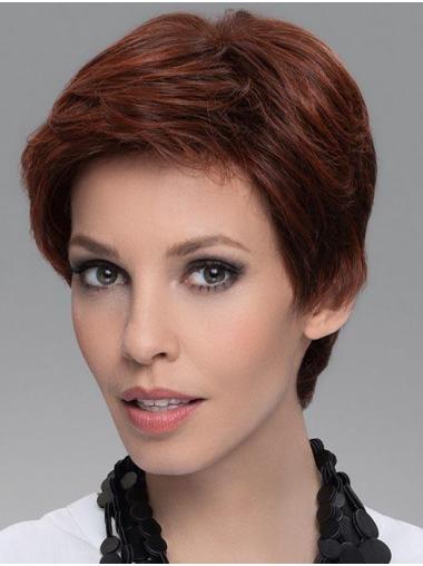 Synthetic Wigs 4" Straight Durable Boycuts 100% Hand-Tied Synthetic Wigs