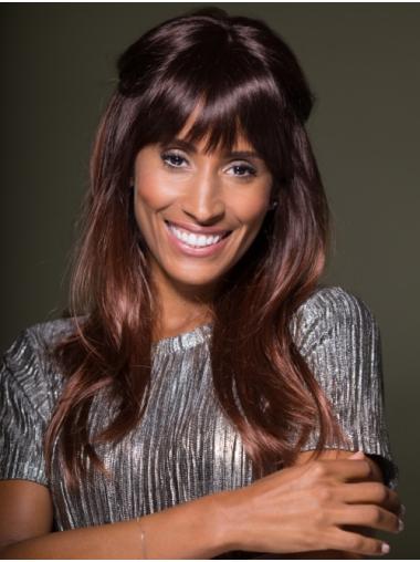 Long Straight Wig With Bangs High Quality Long Straight Auburn With Bangs African American Wigs