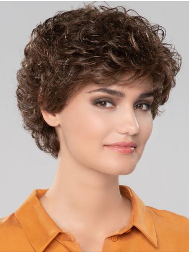 Short Curly Wigs Hair Curly Brown Short 8" Gorgeous Classic Wigs