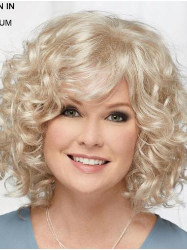 Curly Synthetic Wigs Curly Platinum Blonde Chin Length 12" Hairstyles Classic Wigs