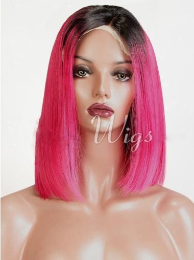 Wigs Chin Length Good Straight Ombre/2 Tone African American Bob Cut Hair Wig