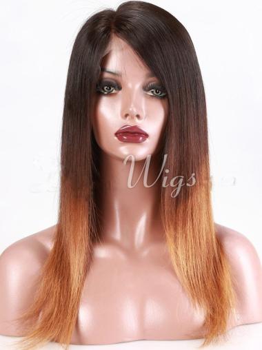 Long Human Hair Wig Straight Ombre/2 Tone 2018 Newest African American Wigs