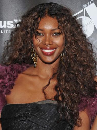 Long Brown Human Hair Wigs 22 Inches Long Without Bangs Top Wigs For Black Women Human Hair