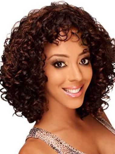100 Human Hair Wigs Short Curly Wigs 12 Inches Short Without Bangs Fashion African American Wigs