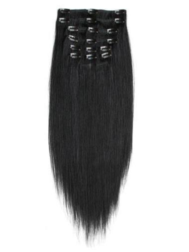 Straight Remy Human Hair Stylish Black Hair Wigs Extensions