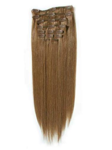 Blonde Straight Remy Human Hair Comfortable Top Hair Extensions