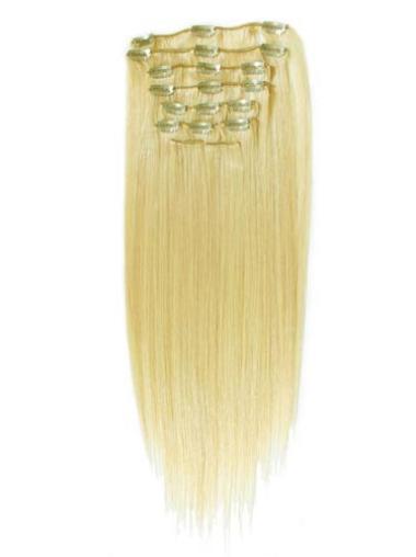 Blonde Straight Remy Human Hair Great Top Hair Extensions