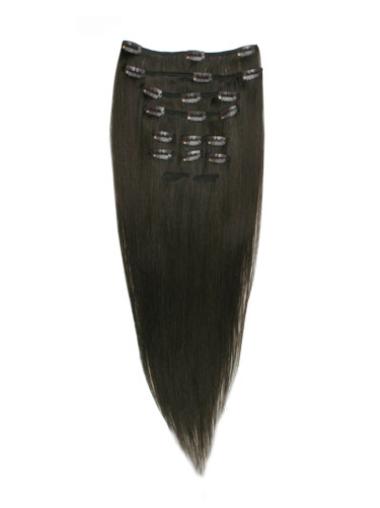 Exquisite Straight Black Extension Wigs Human Hair