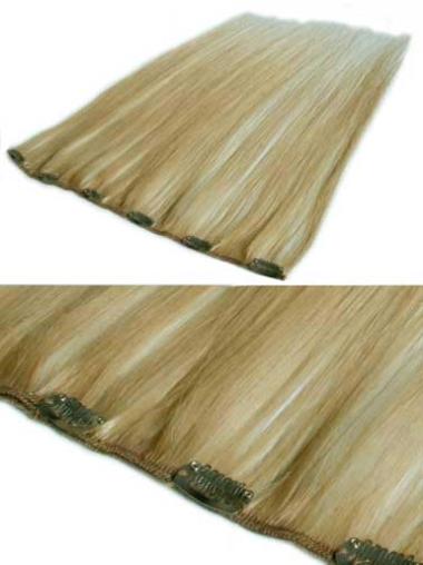 Incredible Straight Blonde Real Hair Extensions For Short Hair