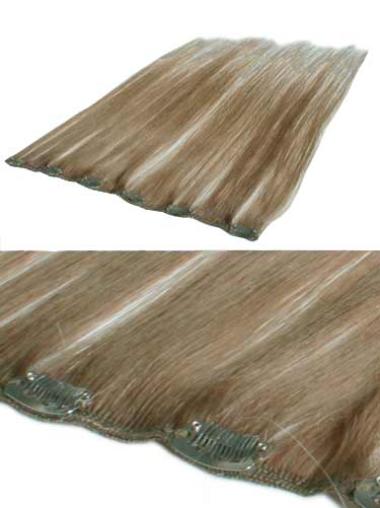Comfortable Blonde Straight Human Hair Wigs Extensions