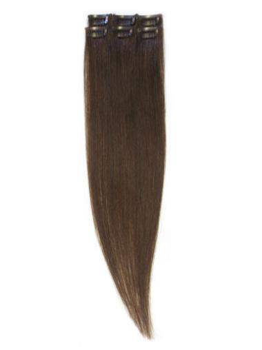 Suitable Straight Brown Real Hair Extensions For Short Hair