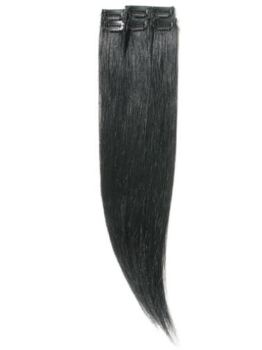 Remy Human Hair Natural Straight Black Hair Extension Wigs
