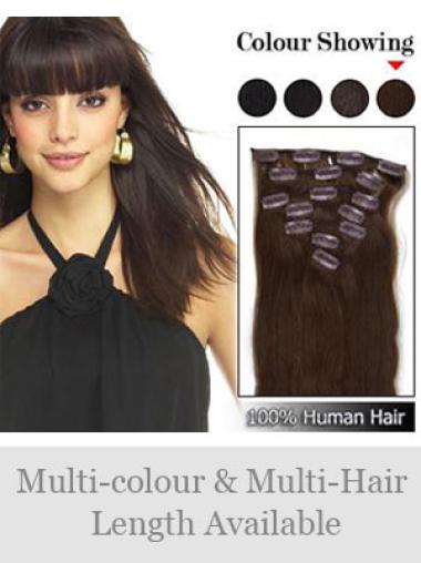 Remy Human Hair Straight Brown Most Realistic Hair Extensions