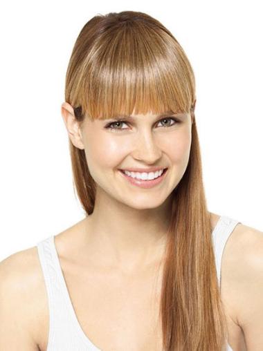 Blonde Remy Human Hair Top Clip In Hair Extensions Wigs