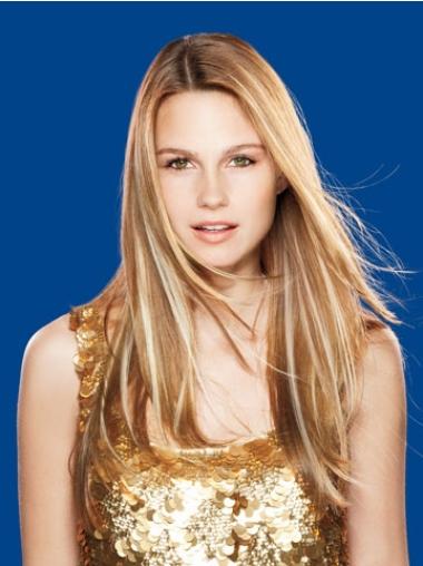 New Straight Brown Human Hair Wig Extension