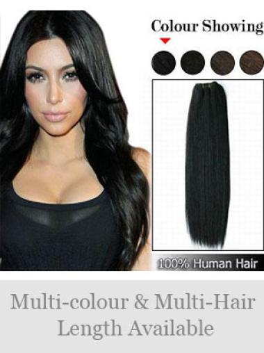 Gorgeous Straight Black Short Hair Extensions