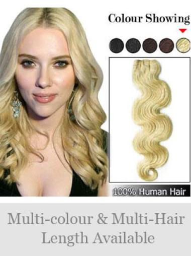 Natural Wavy Blonde Hair Extensions For White Females