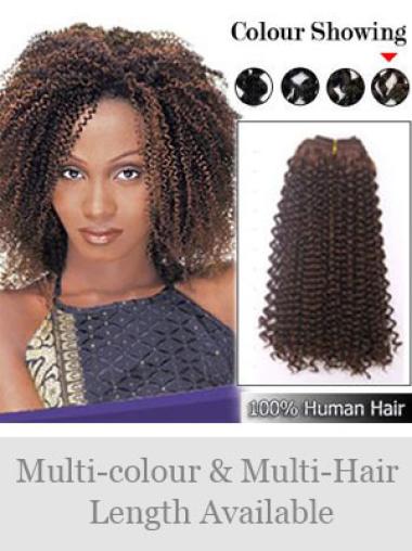Remy Human Hair Curly Auburn Real Hair Extensions For Short Hair