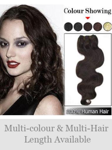 Remy Human Hair Wavy Brown Wigs Hair Extensions