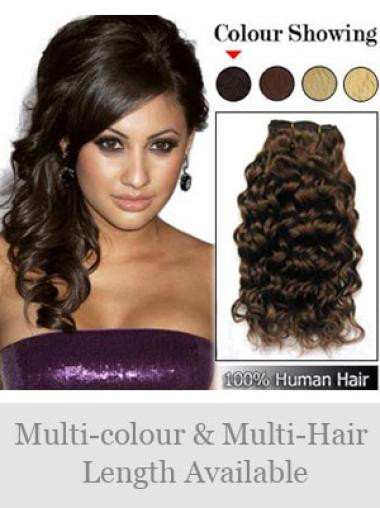 Curly Fashionable Brown Wigs And Hair Extensions