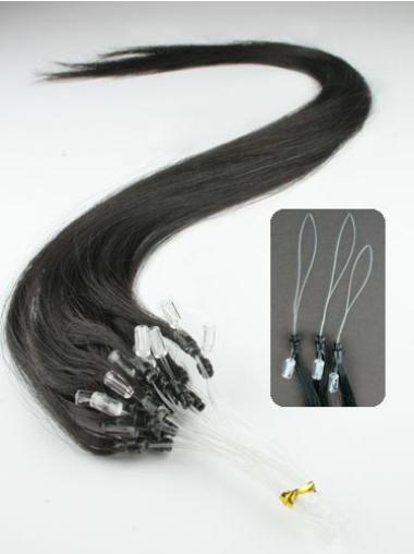 Black Natural Micro Loop Ring Hair Extensions